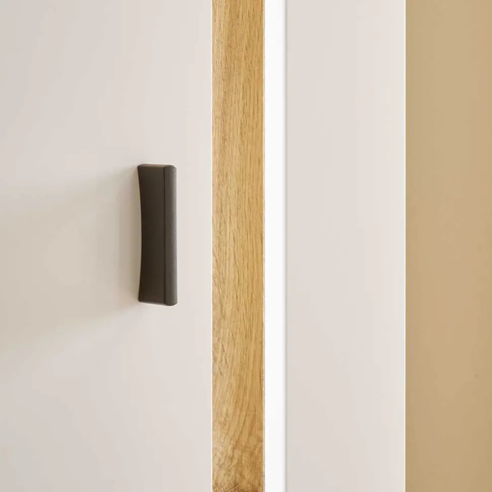 Vitrine mit LED Licht und Metallgriff - Racelyn