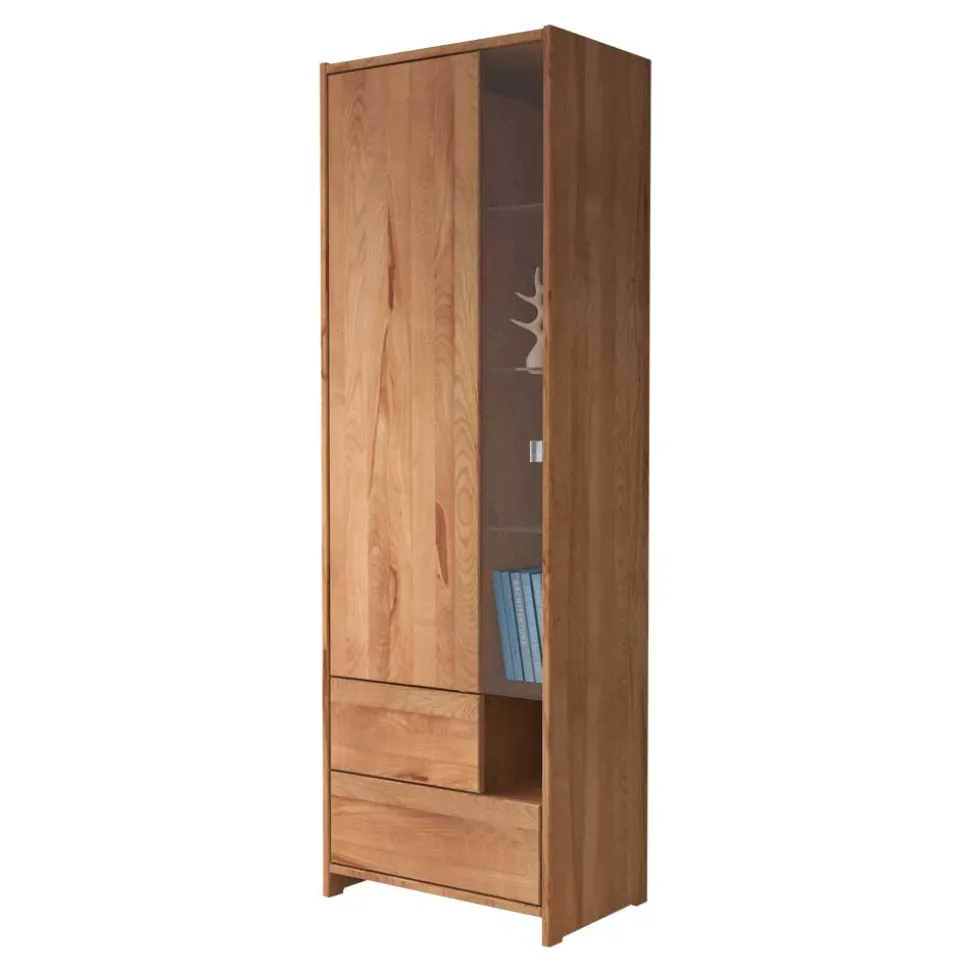 Vitrine Salomonia aus Kernbuche Massivholz