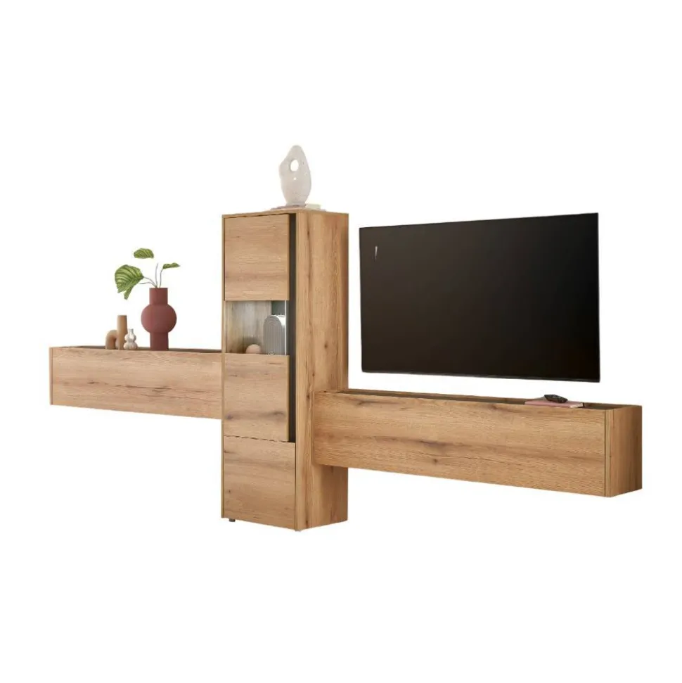 Vitrine und Hängeschränke Set - Colomania (dreiteilig)