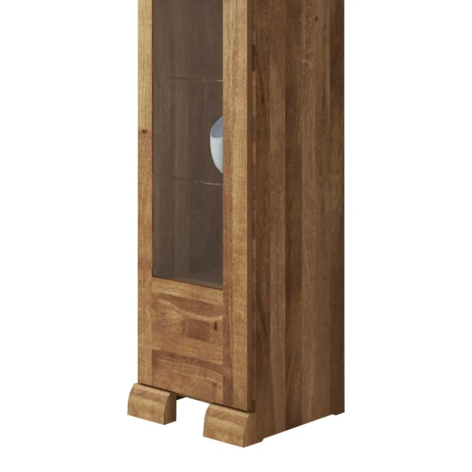 Vitrine Vaskov aus Wildeiche Massivholz