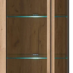 Vitrinen Schrank in Eiche Dekor - Brocus