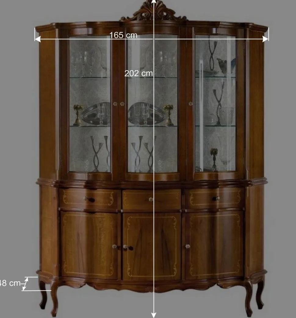 Vitrinenschrank im Barock Stil - Arionn