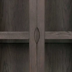 Vitrinenschrank in Eiche Dunkelbraun - Lomarios