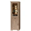 Vitrinenschrank in Eiche Optik mit LED - Barack