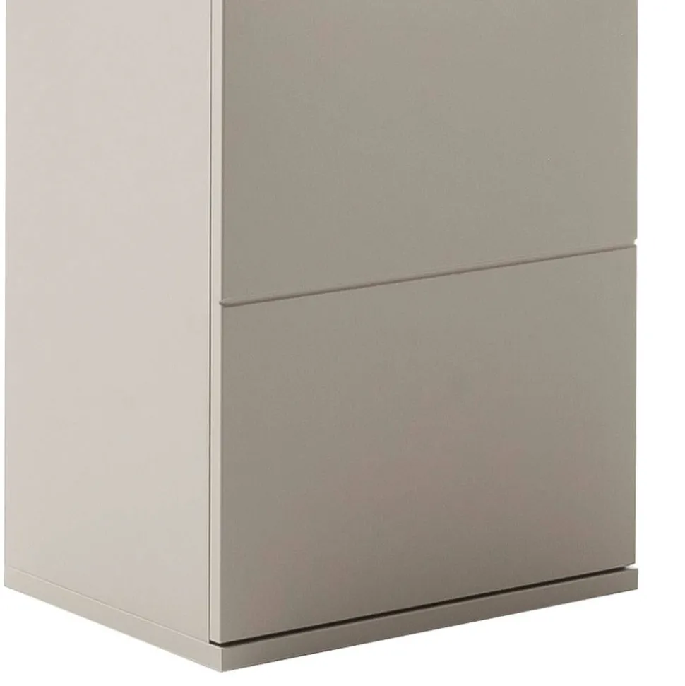 Vitrinenschrank in Grau mit Wildeiche - Teorina