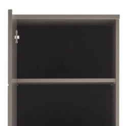 Vitrinenschrank in Grau mit Wildeiche - Teorina