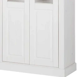 Vitrinenschrank in Weiß mit Grau - Lucasario