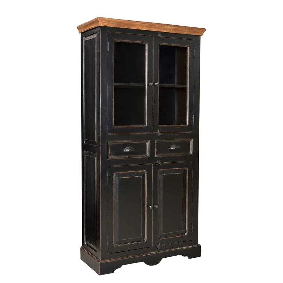 Vitrinenschrank Sentiments in Schwarz