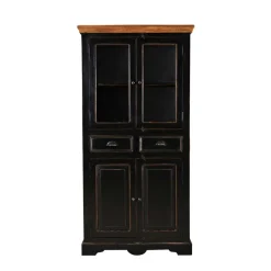 Vitrinenschrank Sentiments in Schwarz