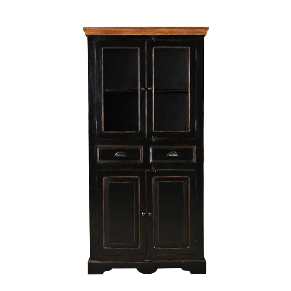 Vitrinenschrank Sentiments in Schwarz