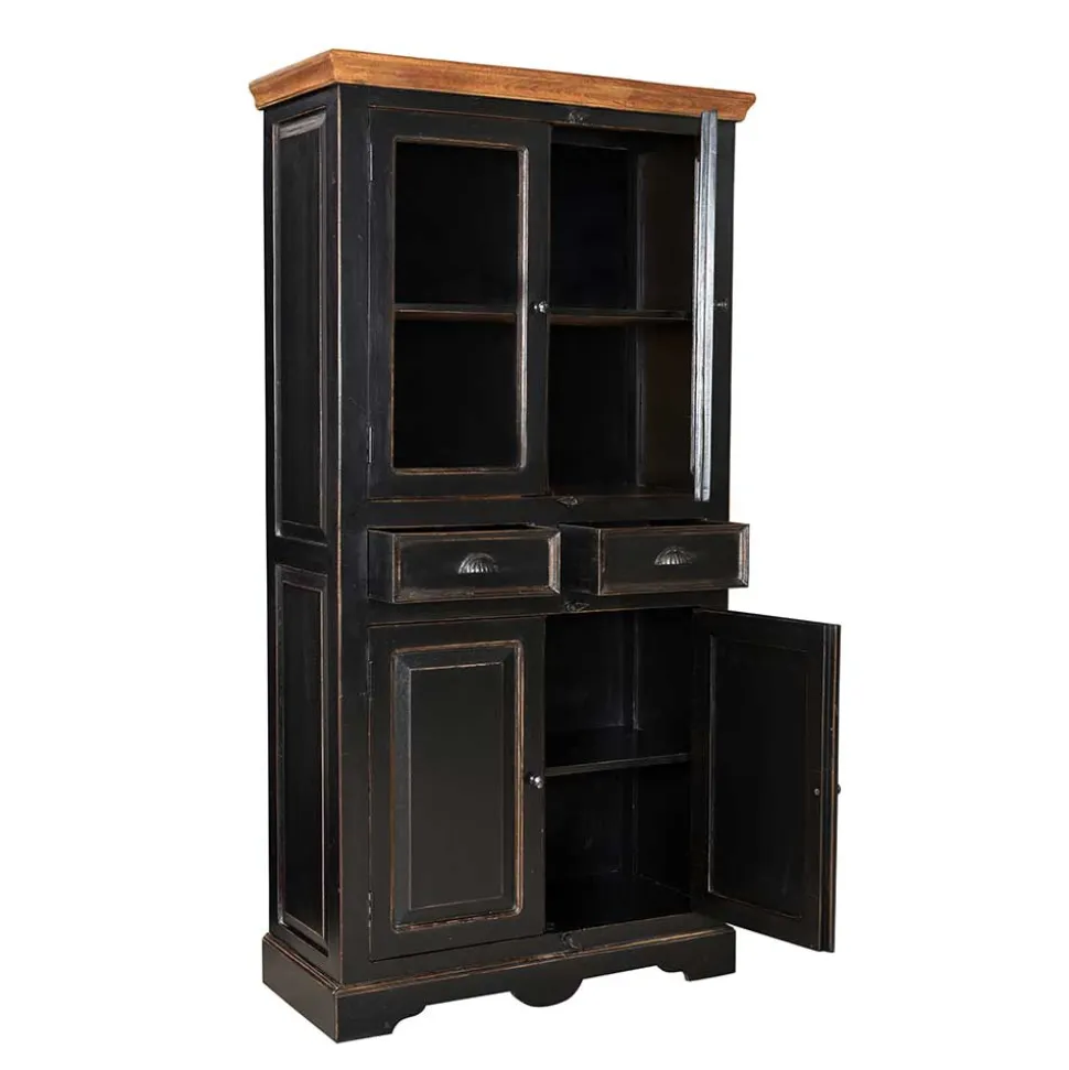 Vitrinenschrank Sentiments in Schwarz