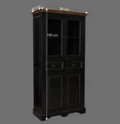 Vitrinenschrank Sentiments in Schwarz