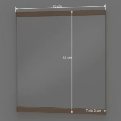 Wand Flur Spiegel in Eiche Bianco - Arkadiuz