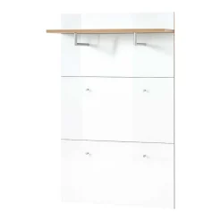 Wand Garderobenpaneel in Weiß & Eiche - Reestyl