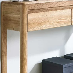 Wand Konsolentisch Uvinessa aus Wildeiche massiv geölt