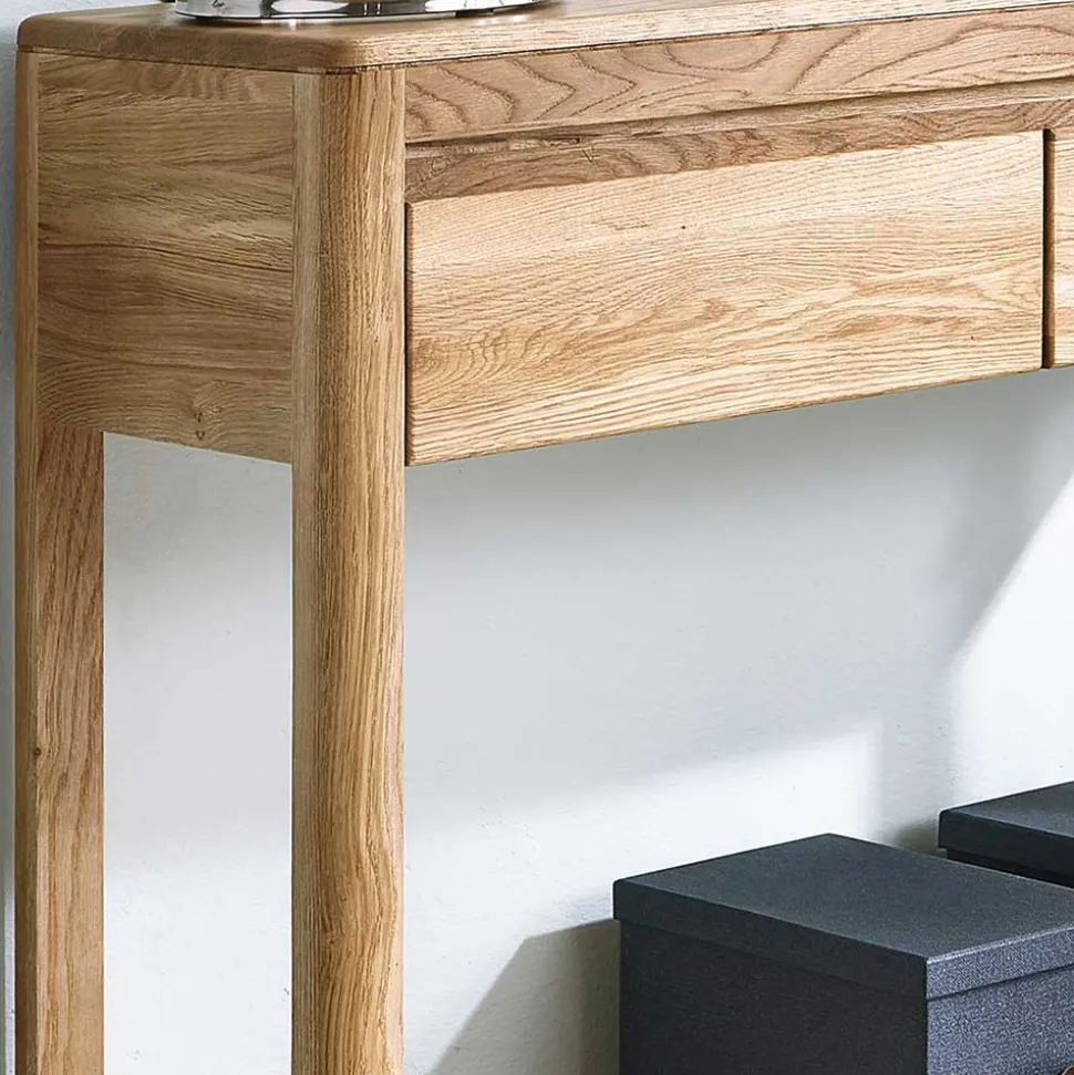 Wand Konsolentisch Uvinessa aus Wildeiche massiv geölt