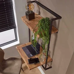 Wand Schreibtisch mit Baumkanten Platten - Vadimma