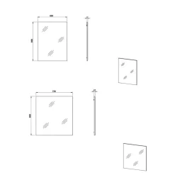 Wand Spiegel in Wildeiche Optik - Esdrusca