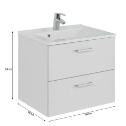 Wand Waschbeckenschrank in Grün & Weiß - Loenixa