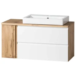 Wand Waschbeckenschrank mit Aufsatzbecken - Eight