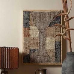 Wandbilder aus Jute und Holz - Lachea (2er Set)