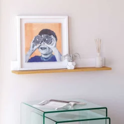 Wandboard in Eiche Furnier & Weiß - Elastian