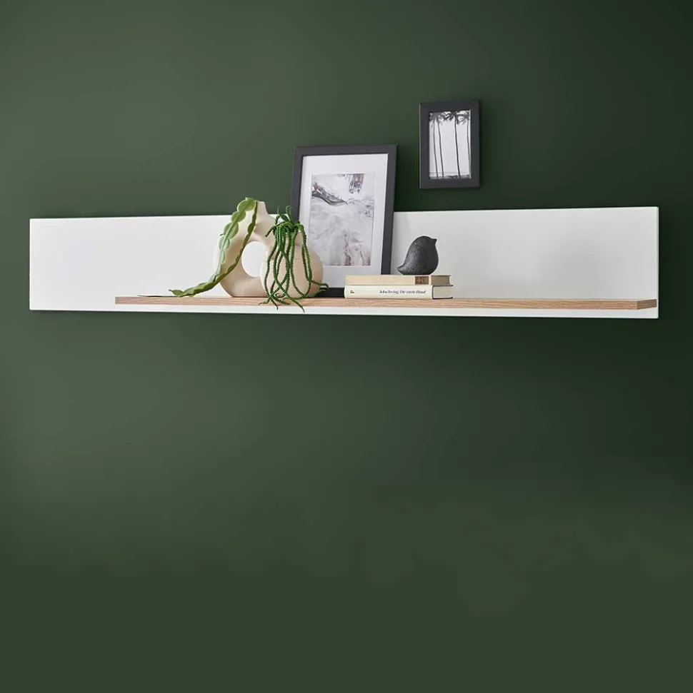 Wandboard in Mattweiß und Wildeiche - Nenaloro