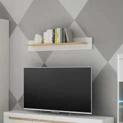 Wandboard in Weiß und Eiche - Ginko