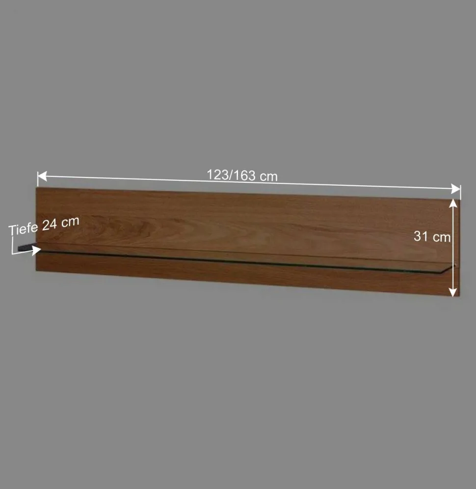 Wandboard mit Glasablage - Sennya