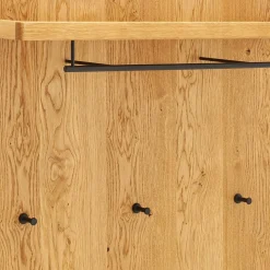 Wandgarderobe aus Balkeneiche Massivholz - Robats