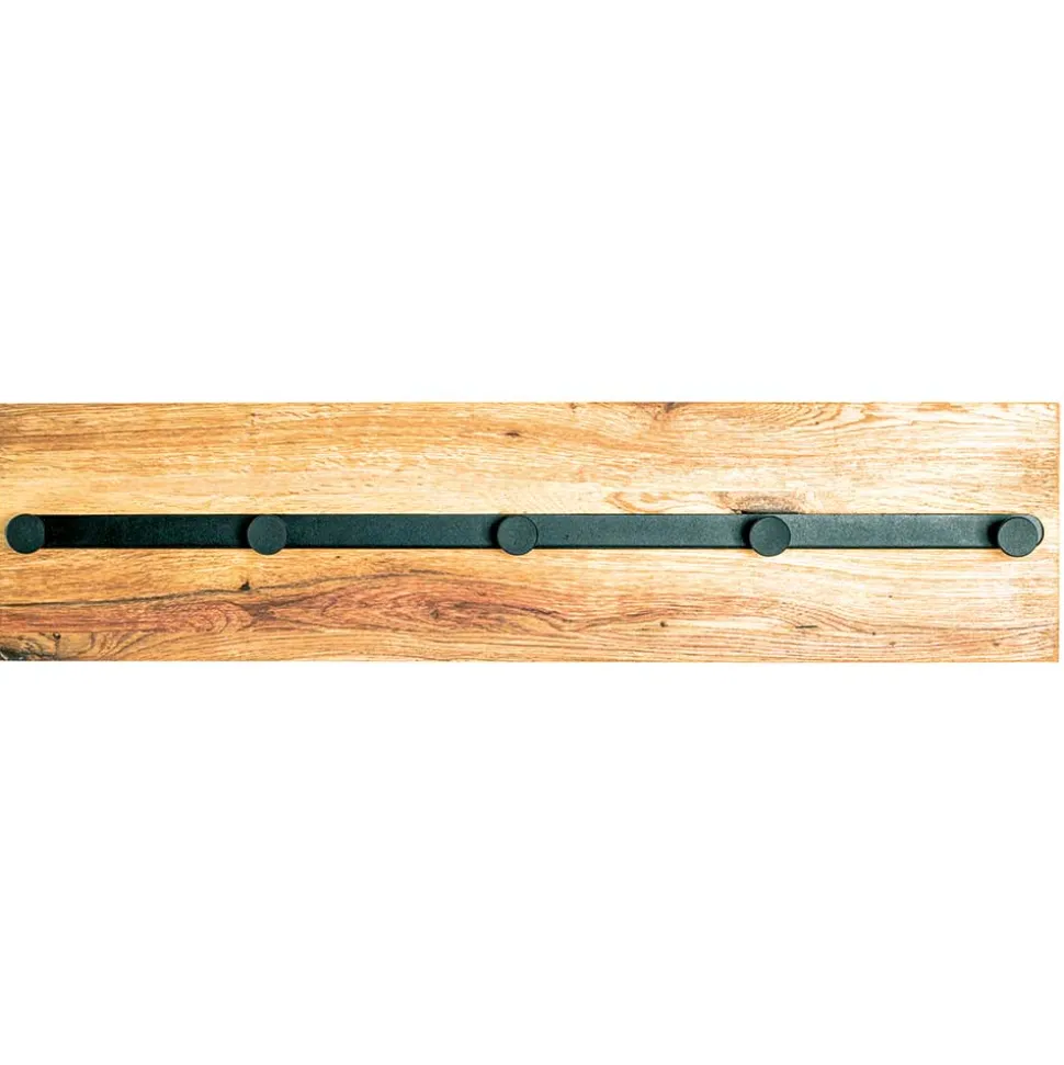 Wandgarderobe aus Metall & Eichenholz - Cornello