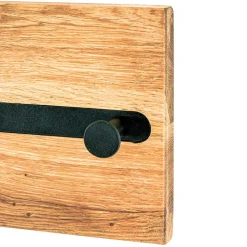 Wandgarderobe aus Metall & Eichenholz - Cornello