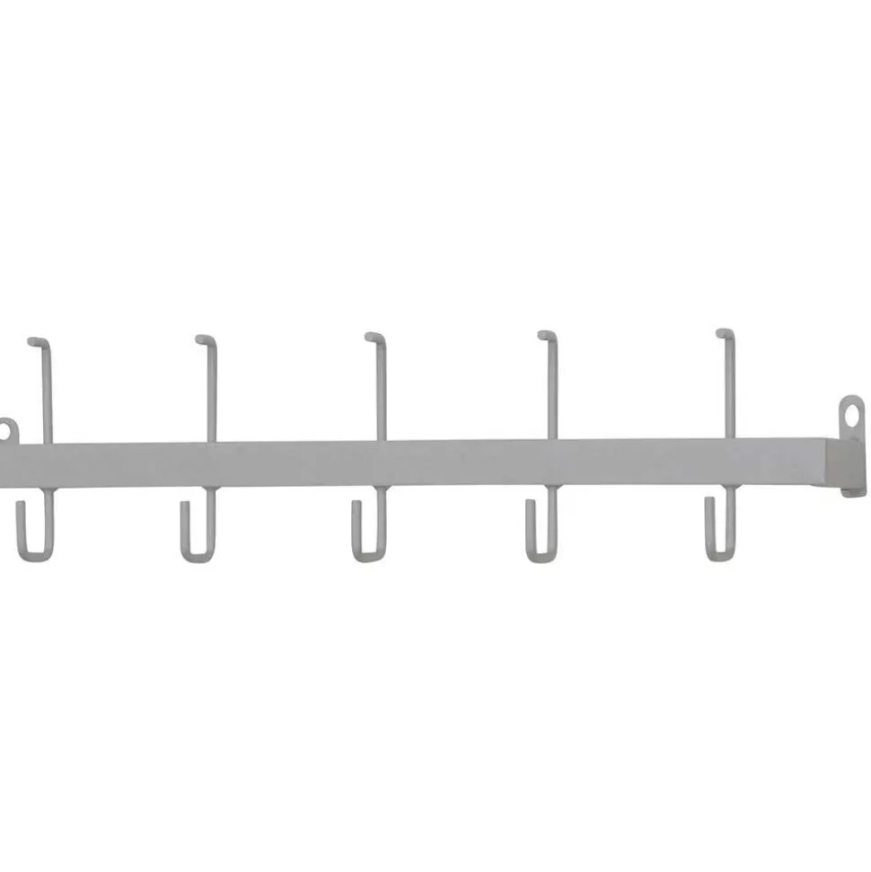 Wandgarderobe aus Metall in Alufarben - Kasrinco