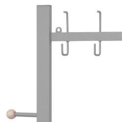 Wandgarderobe aus Metall in Alufarben - Kasrinco