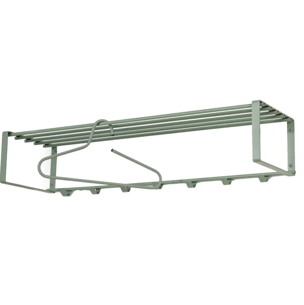 Wand-Garderobe aus Stahl in Graugrün - Satroni