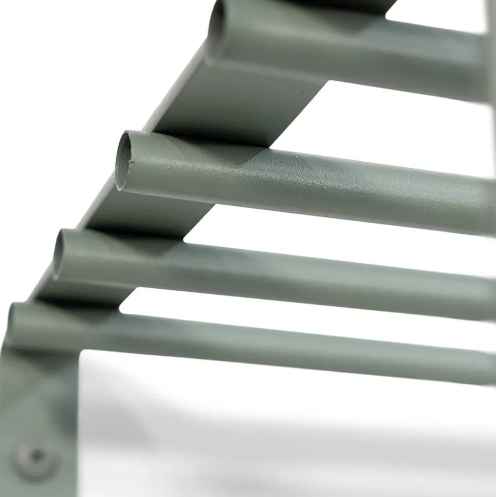 Wand-Garderobe aus Stahl in Graugrün - Satroni