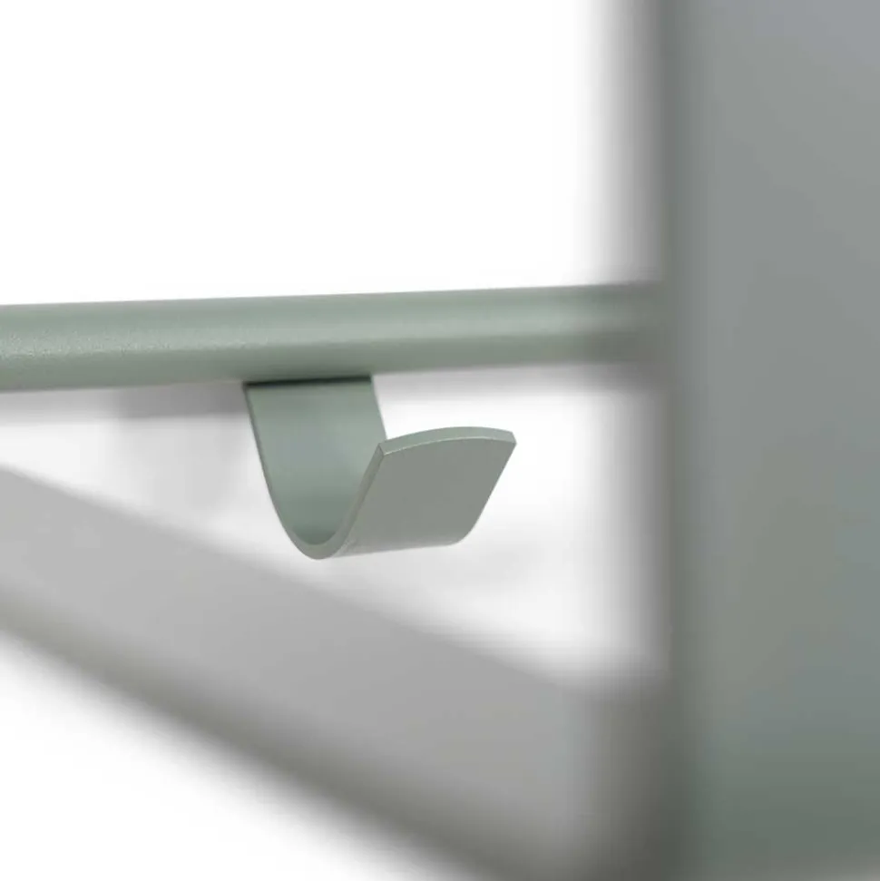 Wand-Garderobe aus Stahl in Graugrün - Satroni