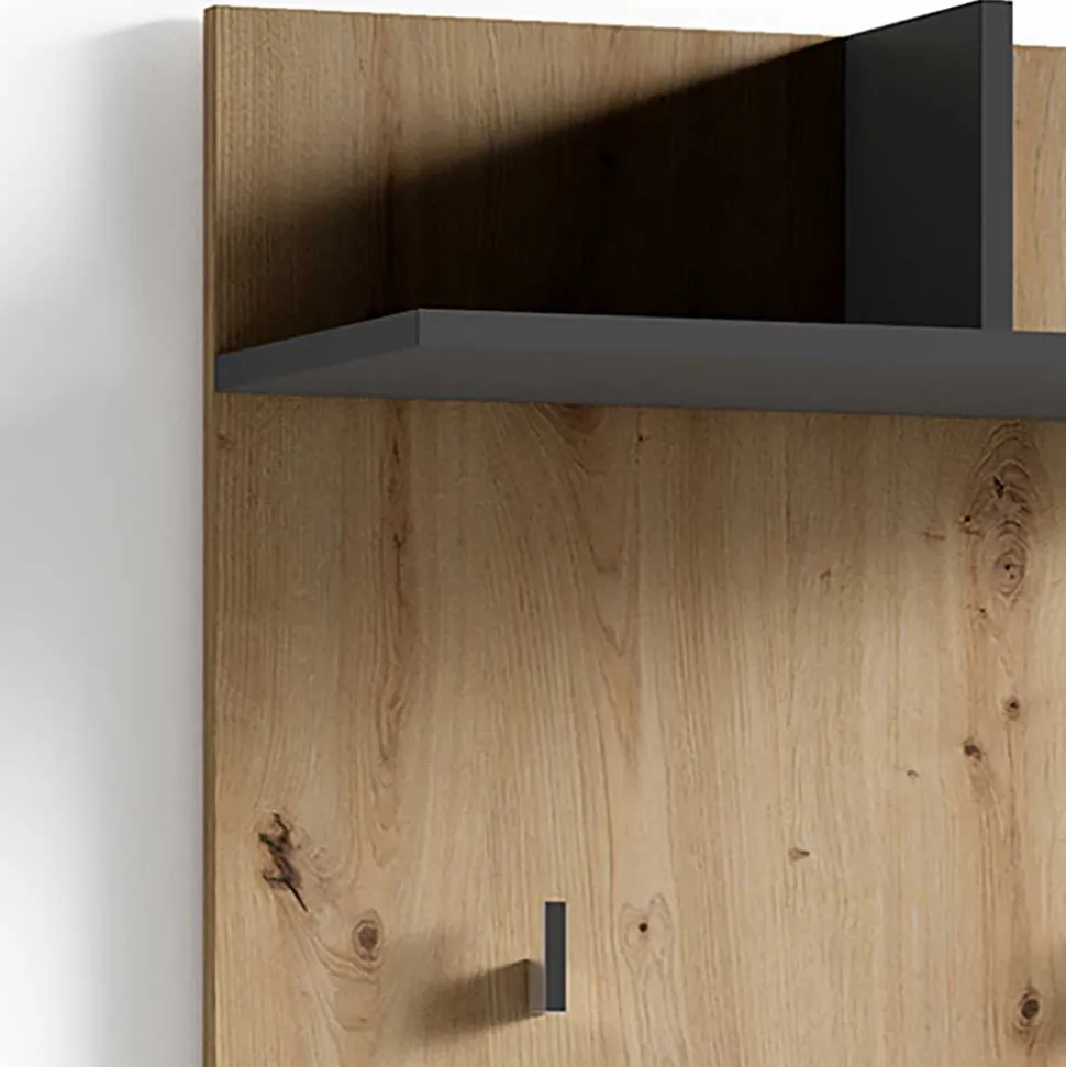 Wandgarderobe in Wildeiche Optik - Noele