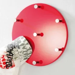 Wandgarderobe Madita in Rot Hochglanz