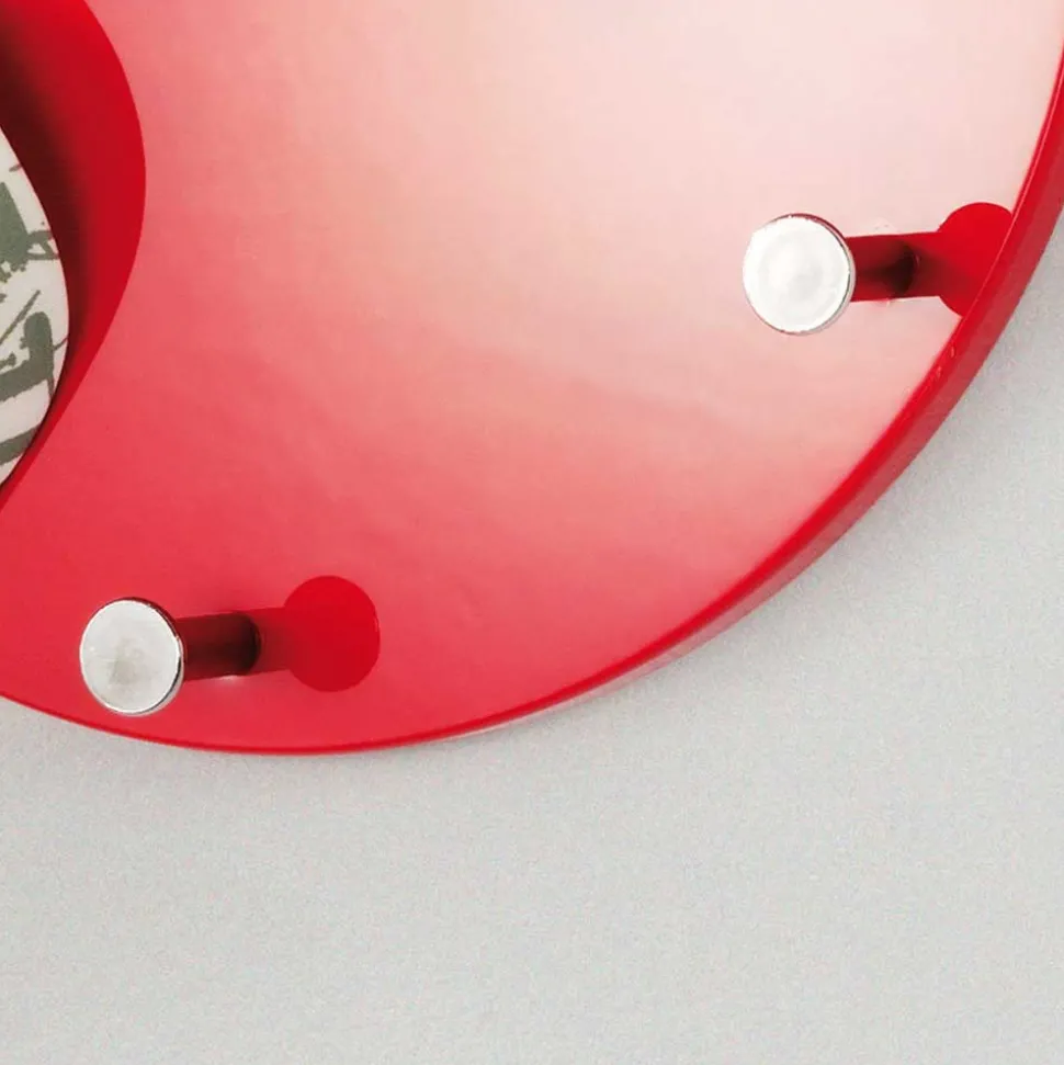 Wandgarderobe Madita in Rot Hochglanz