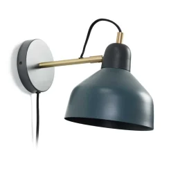 Wandlampe in Petrol & Grau - Eboniar