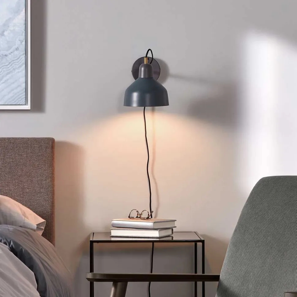 Wandlampe in Petrol & Grau - Eboniar