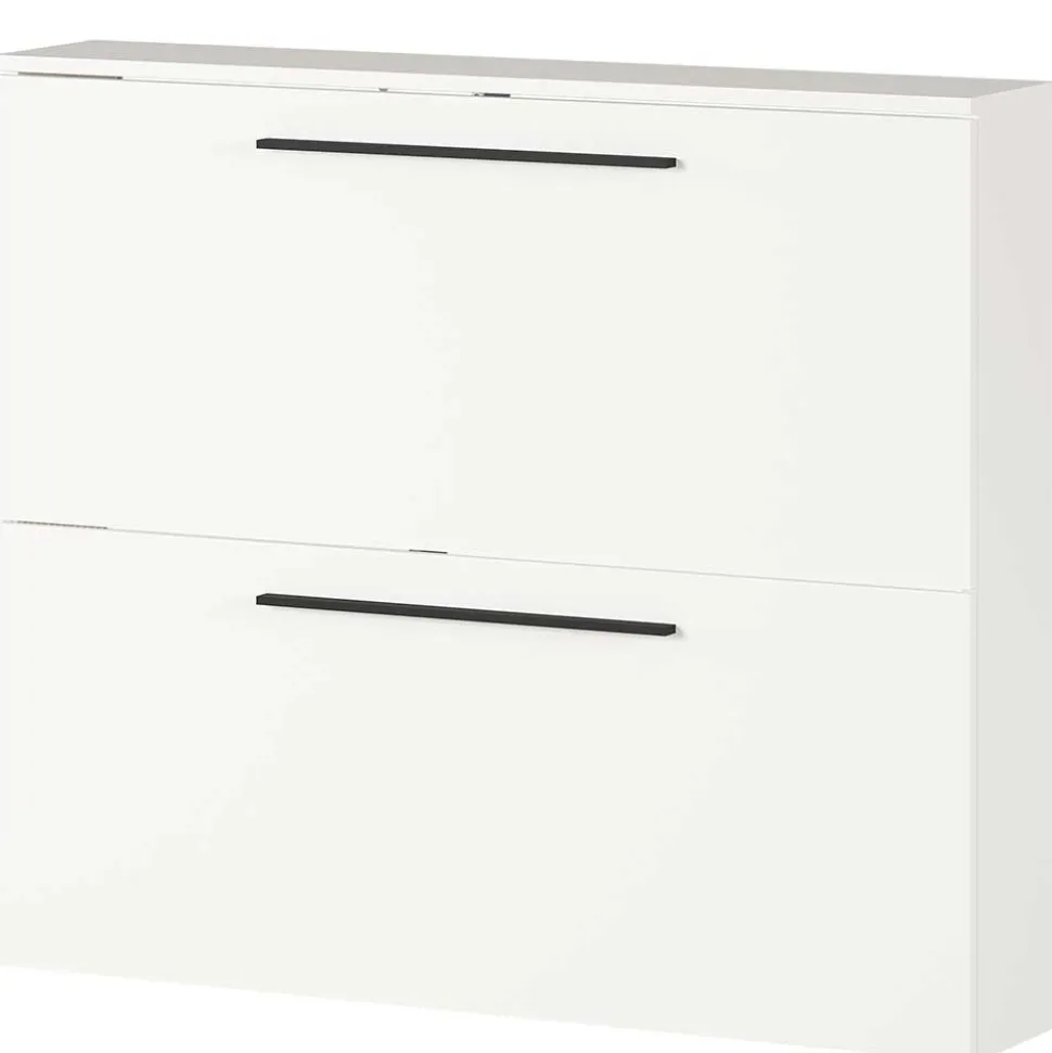 Wandmontage Schuhschrank in Weiß - Zyana