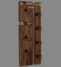 Wandpaneel Weinregal aus Massivholz - Indri