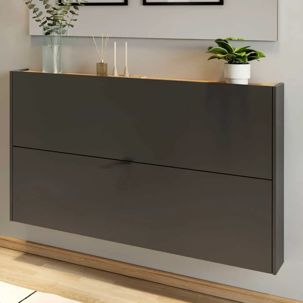 Wand-Schuhkommode mit zwei Klappen - Sidgarus