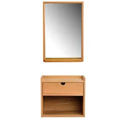 Wandspiegel & Hänge-Kommode als Set - Pastranac (zweiteilig)