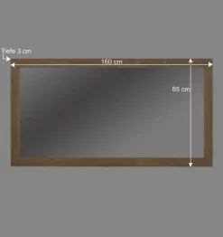 Wandspiegel Harrosands aus Kiefer Massivholz