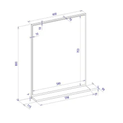 Wandspiegel mit Ablage - Colomania
