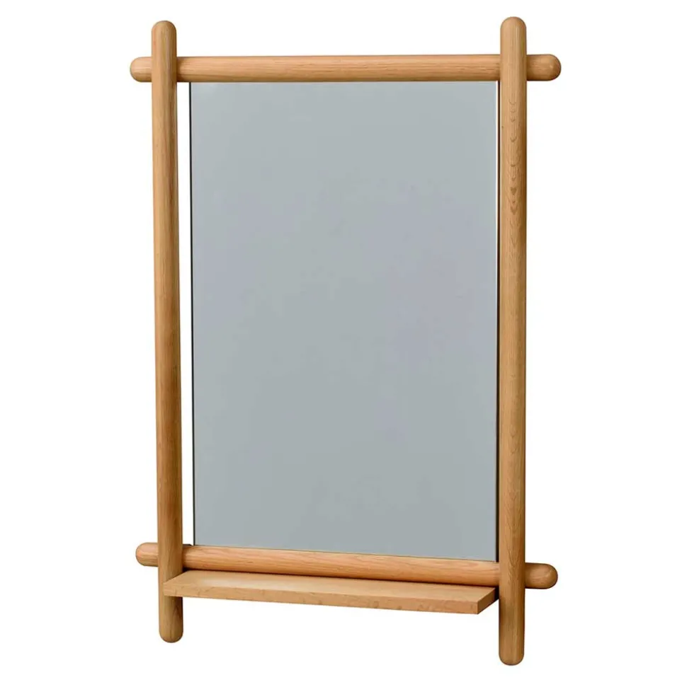 Wandspiegel mit Ablage aus Eiche - Nuymana