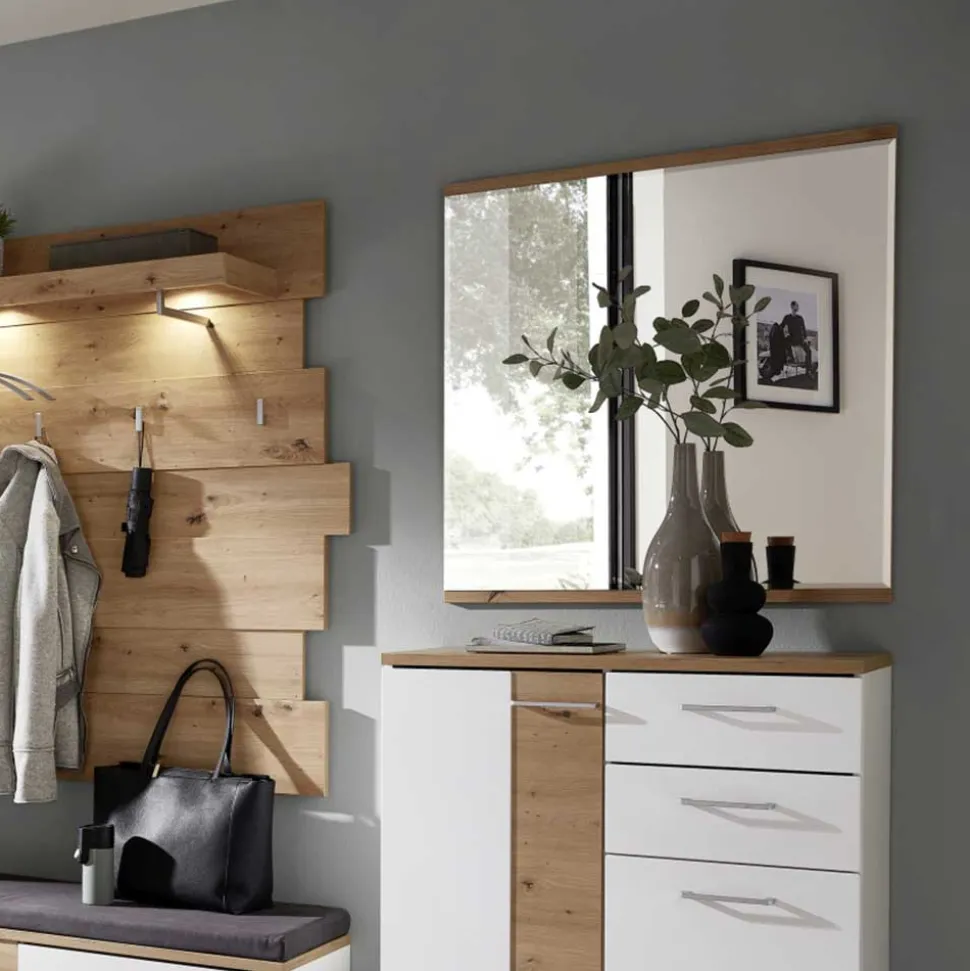 Wandspiegel mit Facettenschliff 80x85x3 cm - Symbrosia